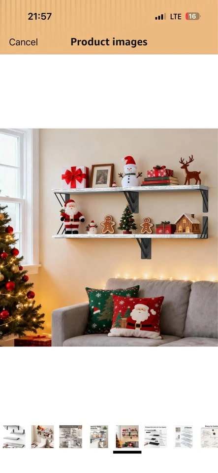 Set of 4 Floating Wall Shelves - photo 5