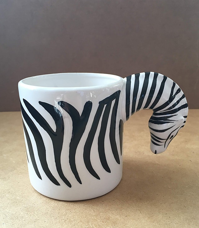 Hand painted Zebra coffee mug - photo 2