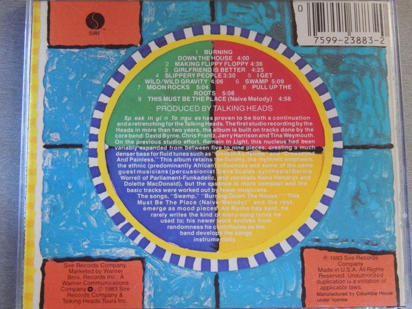 Talking Heads - Speaking In Tongues CD (1983) - photo 2
