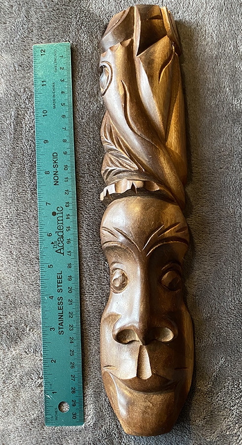 Vintage African Mask Hand Carved Wood