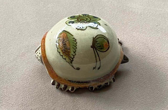 Tonala Ken Edwards Hand Painted Mexican Pottery Turtle Figurine