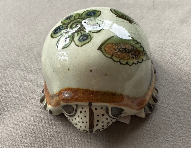 Tonala Ken Edwards Hand Painted Mexican Pottery Turtle Figurine - photo 2