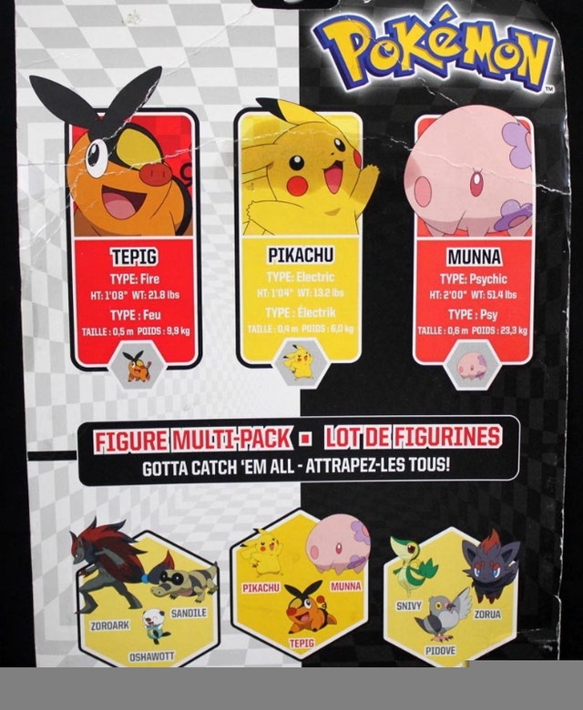 3 Pokemon Figures Multi-Pack Tepig-Munna-Pikachu New in Box - photo 2