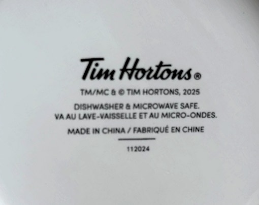 2025 Tim Hortons "But First, Tim's" 16oz Ceramic Mug - photo 3