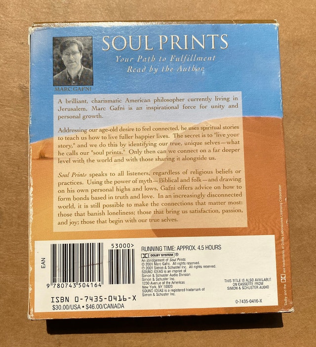 Soul Prints: Your Path to Fulfillment audiobook Mark Gafni 2001 - photo 2