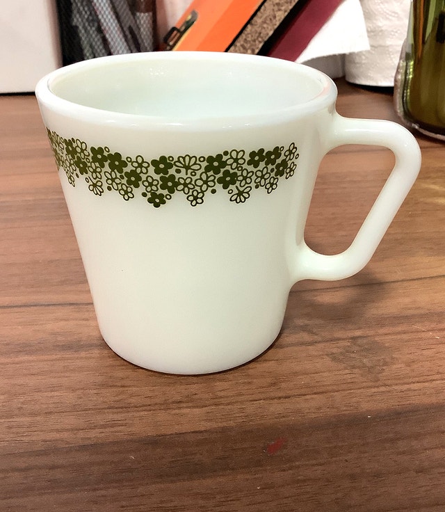 Vintage Mid Century PYREX Spring Blossoms Crazy Daisy Milk Mug