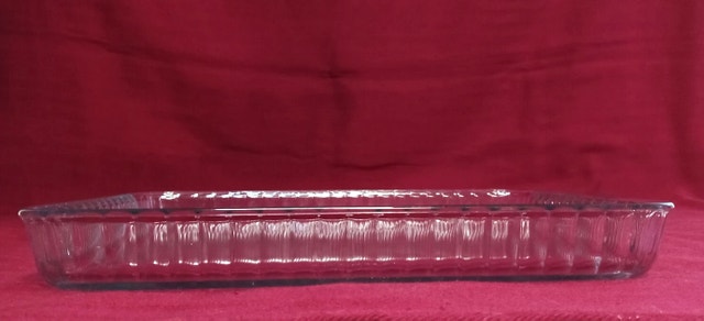 Vintage French PYREX Baking Dish 857 G Fluted Glass 30cm - photo 3