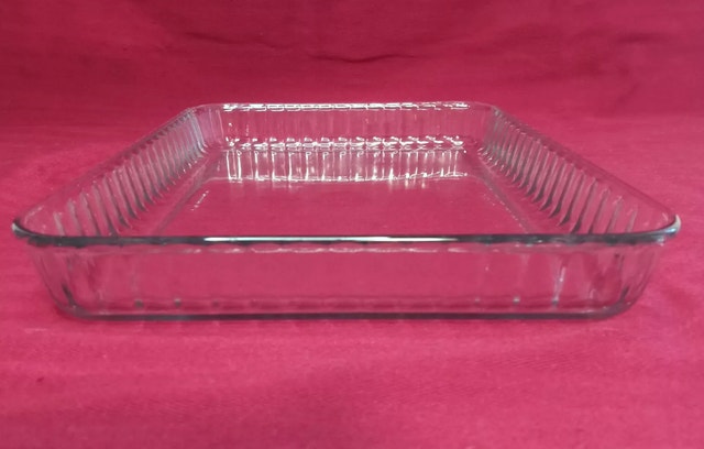 Vintage French PYREX Baking Dish 857 G Fluted Glass 30cm - photo 4