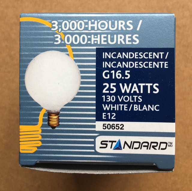 7 Standard Incandescent Bulbs 25W E12 G16.5 - photo 2