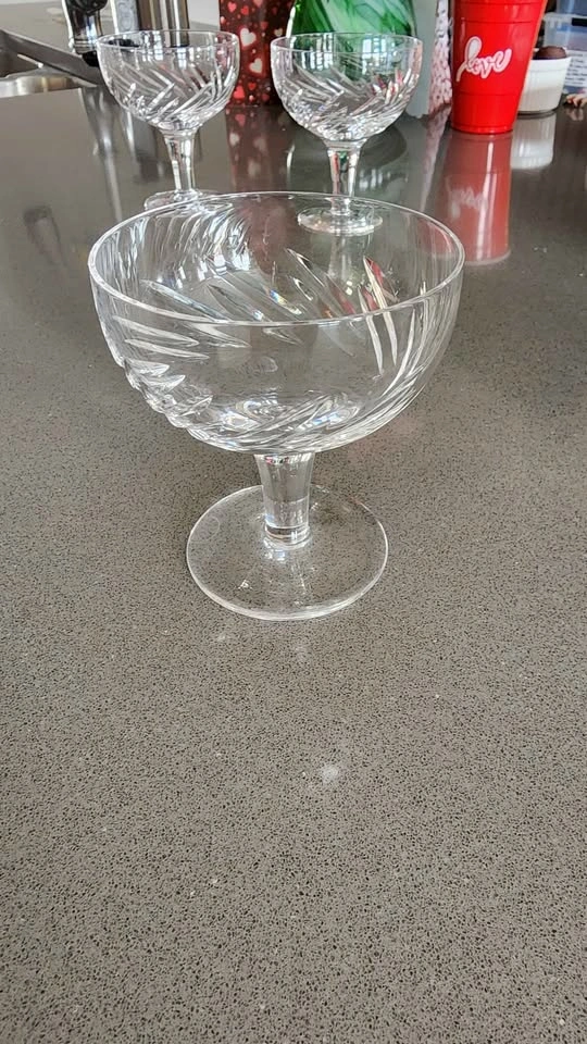 Vintage Crystal Sorbet Glasses (3) - photo 2