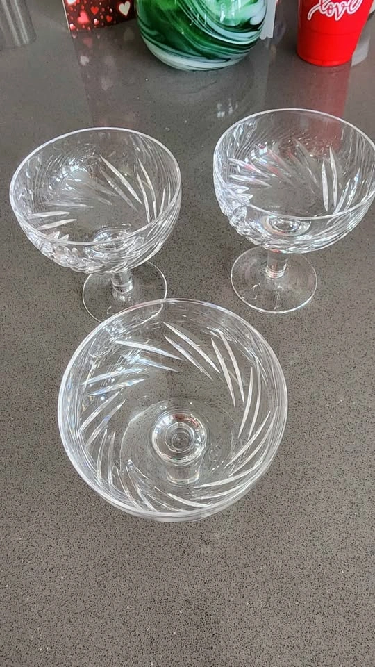 Vintage Crystal Sorbet Glasses (3) - photo 5