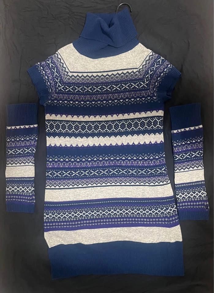 Mini Wool Short Sleeve Dress with Matching Arm Warmers S/M - photo 2