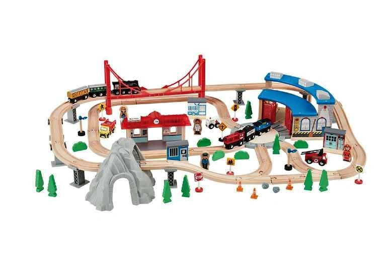 Wooden train set