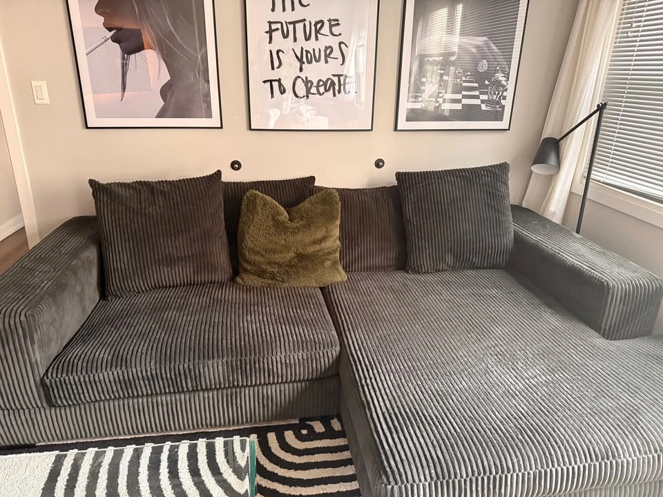 Luxe 108" Corduroy Sectional - photo 2