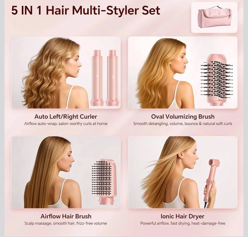 5-in-1 Air Styler, High-Speed Hair Dryer & Blow Dryer Brush - photo 2