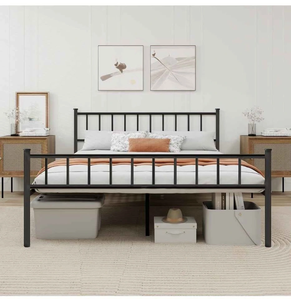 Metal Platform King Bed Frame w/ Headboard - photo 2