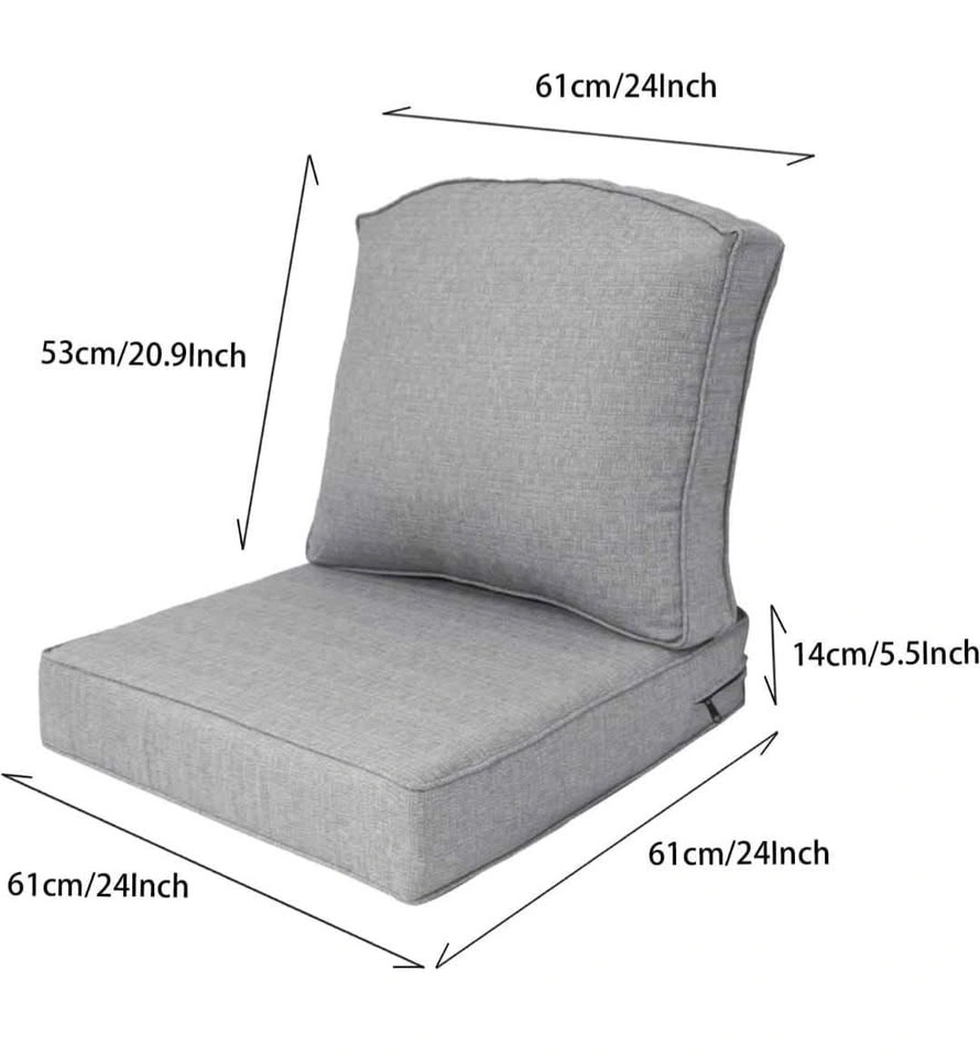 24x24 inch Outdoor/Indoor Deep Seat Patio Cushions Set of 2 - photo 2