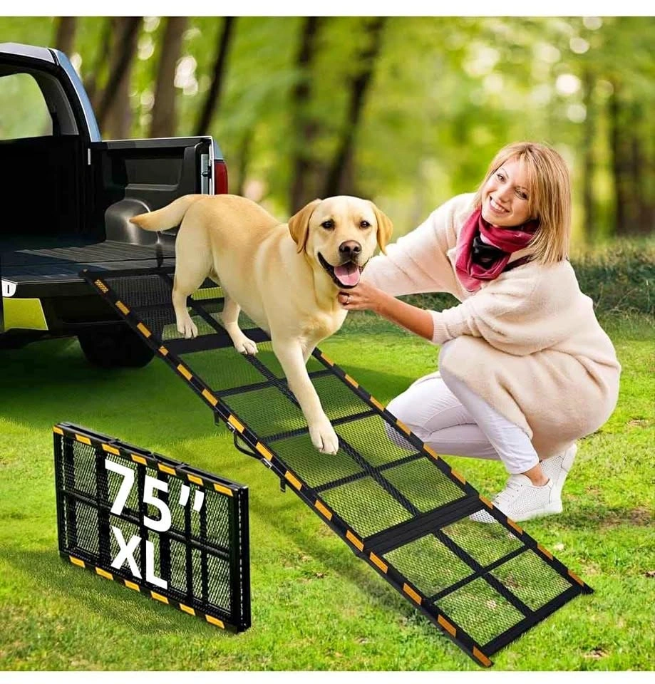 Dog Ramp for Car & Truck & SUV & Stairs - Joint-Friendly, Anti-S