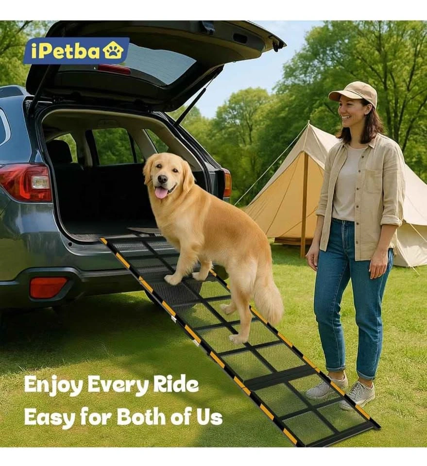 Dog Ramp for Car & Truck & SUV & Stairs - Joint-Friendly, Anti-S - photo 2