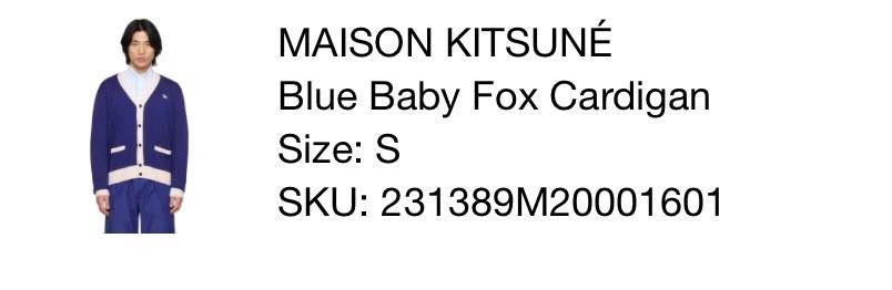 Maison Kitsune Men’s Baby Fox Cardigan 🦊 - size S - photo 2