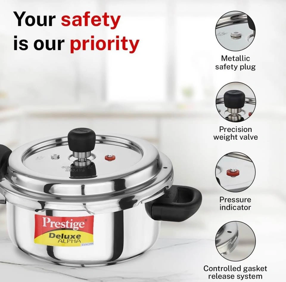 Prestige PRASV3 Pressure Cooker, 3 Liter, Stainless Steel - photo 5