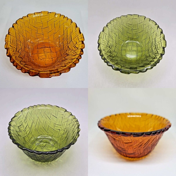 Decorative bowls: vintage Indiana Glass