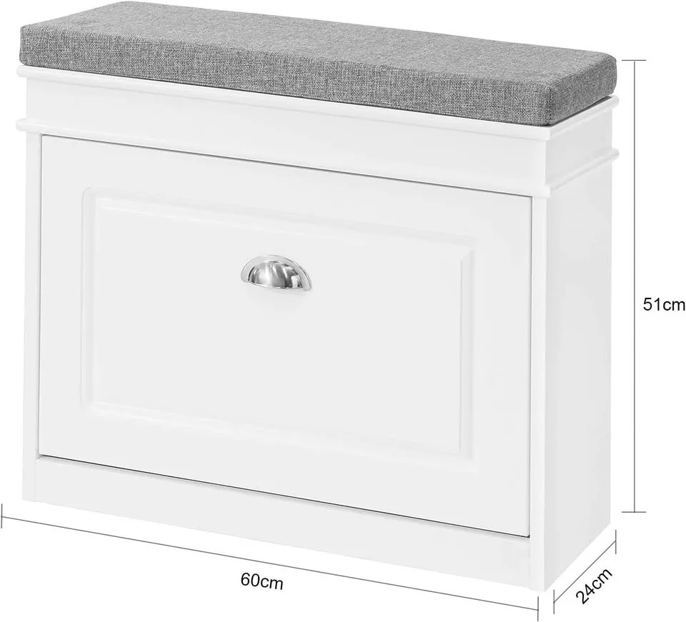 SoBuy Slim Shoe Storage Bench FSR82-L-W image indicator(3)