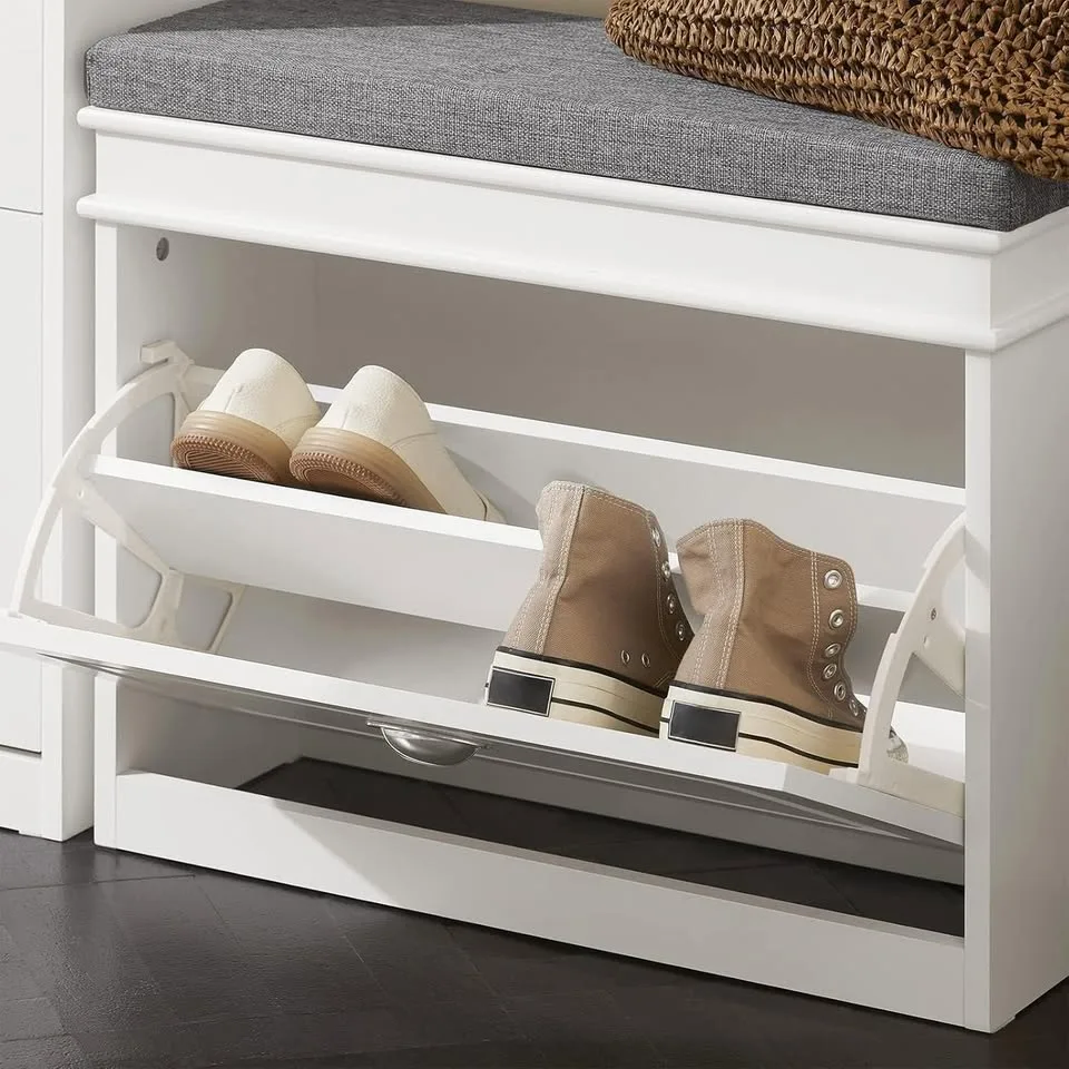 SoBuy Slim Shoe Storage Bench FSR82-L-W image indicator(7)