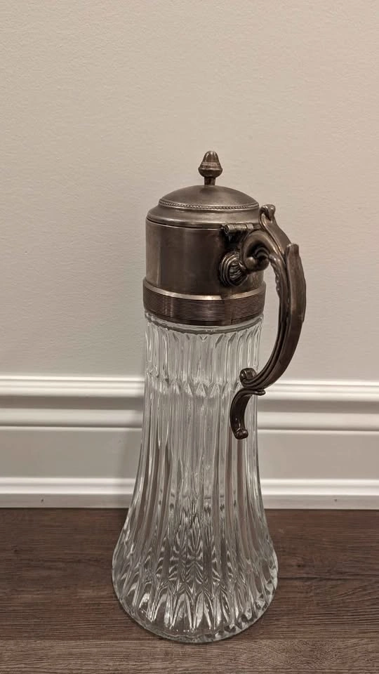 Antique 1930s Italian Crystal Claret Carafe - photo 4