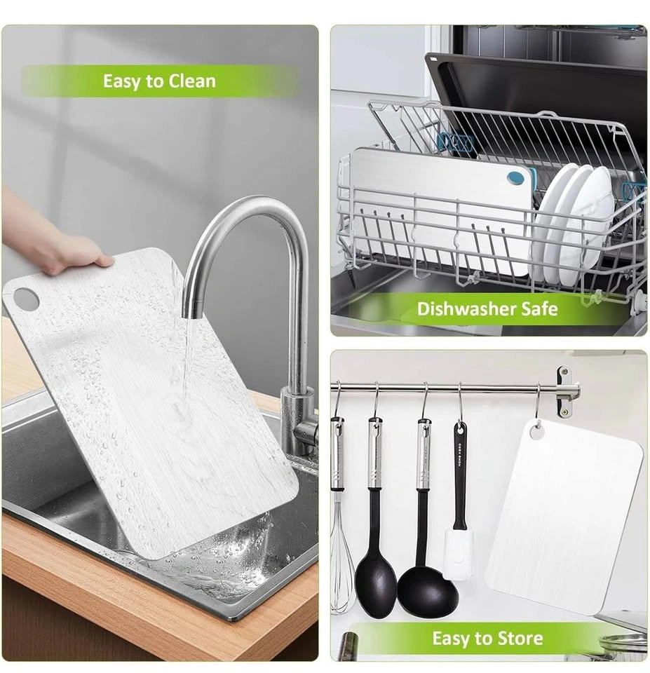 100% Pure Titanium Cutting Boards for Kitchen, Double-Sided - photo 4