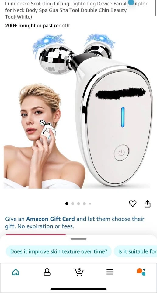 Microcurrent Face Massager, Electric Facial Roller - photo 2