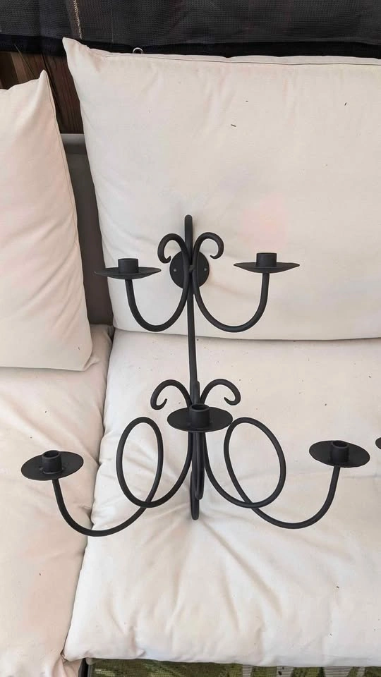 Crate & Barrel Swirl Large Candelabra Candle Sconces [pair] - photo 2