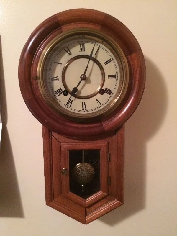Antique Wall Wind-up Clock thumbnail