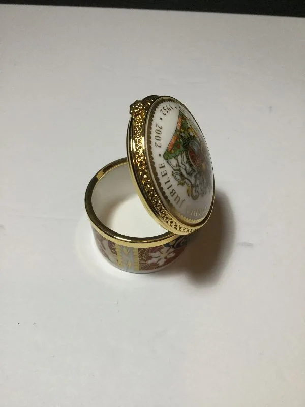Royal Worcester Covered Box - Golden Jubillee thumbnail