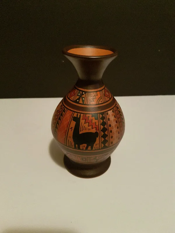 Hand Painted Terracotta Vase thumbnail