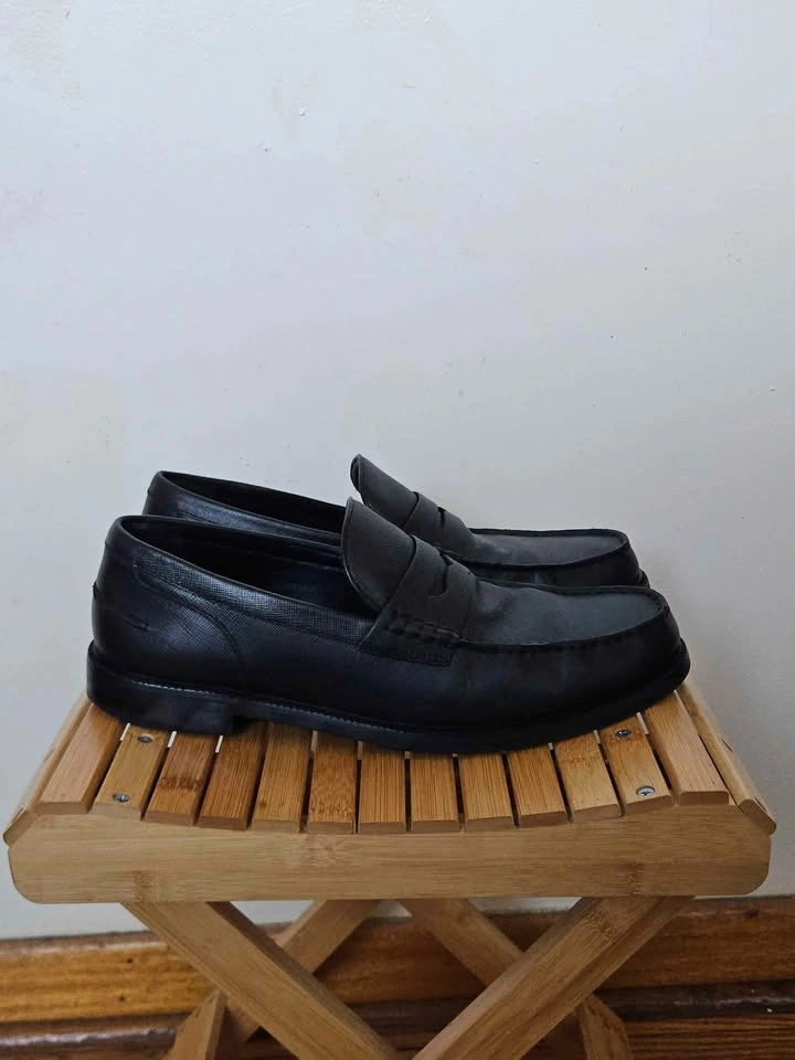 ALDO Men's Black Leather Penny Loafers Size: 10 - photo 5