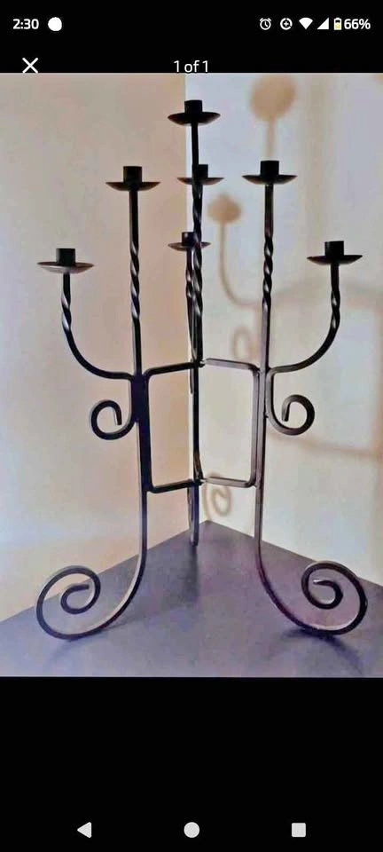 30" Vintage 3 Footed Cast Iron Candelabra  $50 obo