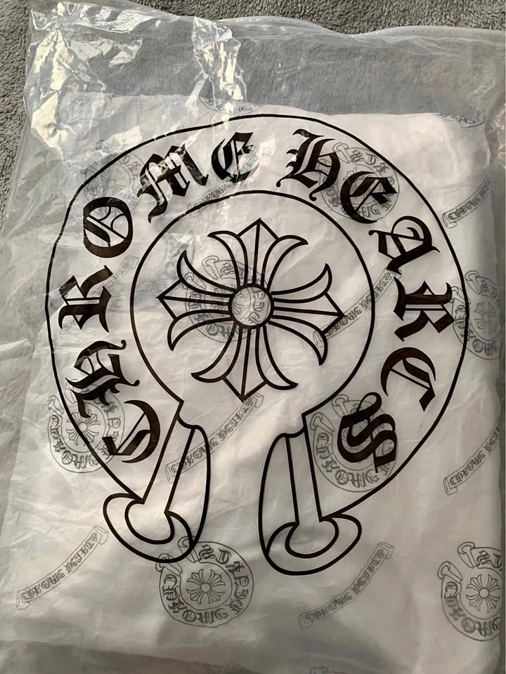 White Chrome Heart Long Sleeve