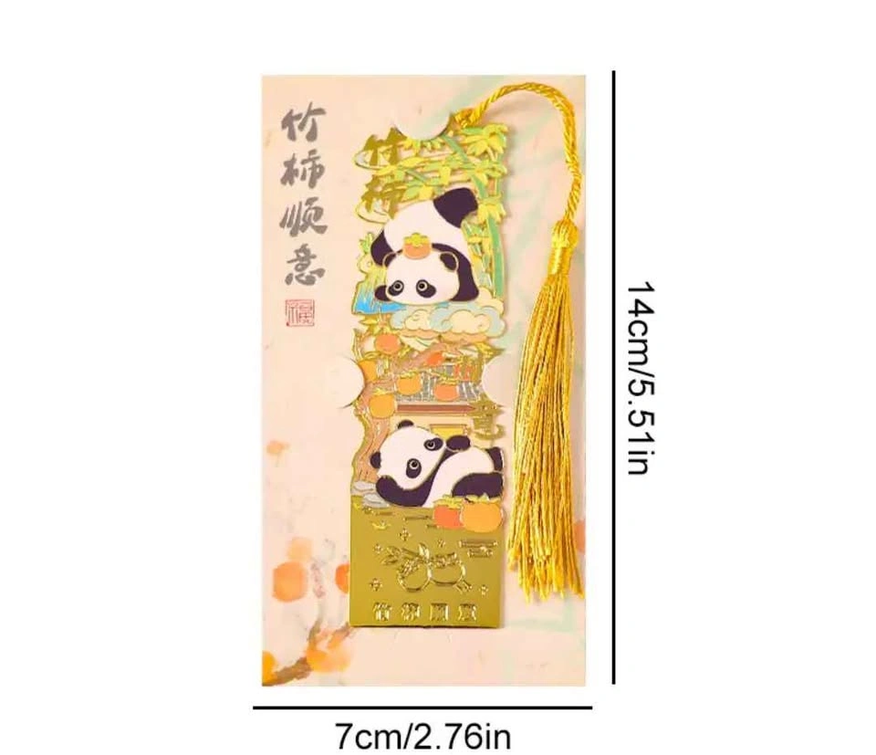 Beautiful metal bookmark with pandas🐼✨ - photo 2