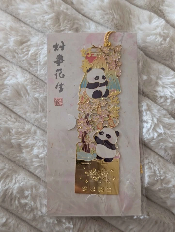 Beautiful metal bookmark with pandas🐼✨ - photo 4