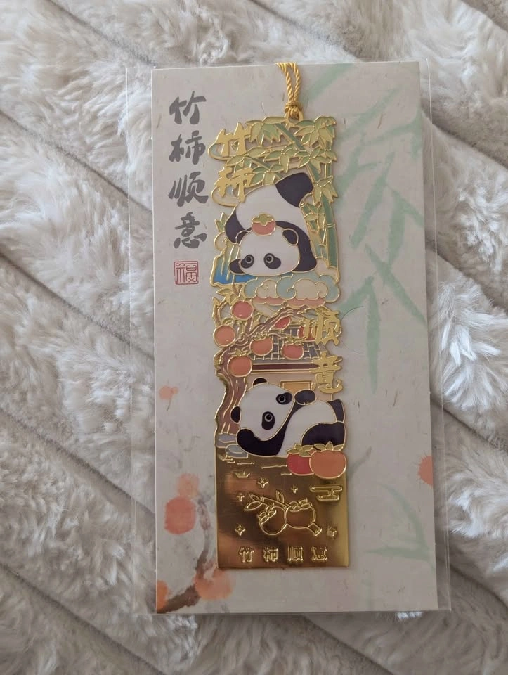 Beautiful metal bookmark with pandas🐼✨ - photo 5