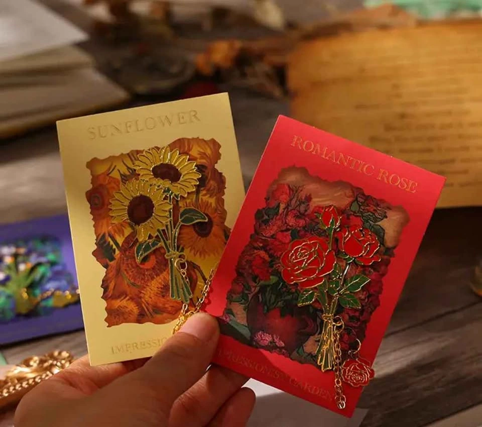 Beautiful Metal Flower Bookmark - photo 2