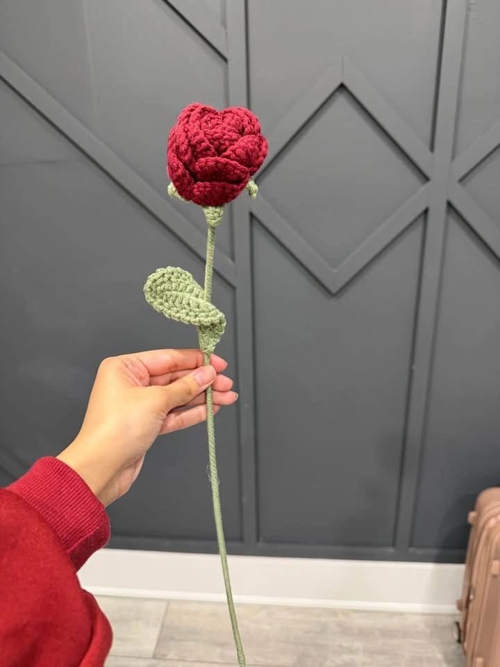 Handmade knitted Rose bouquet - photo 4