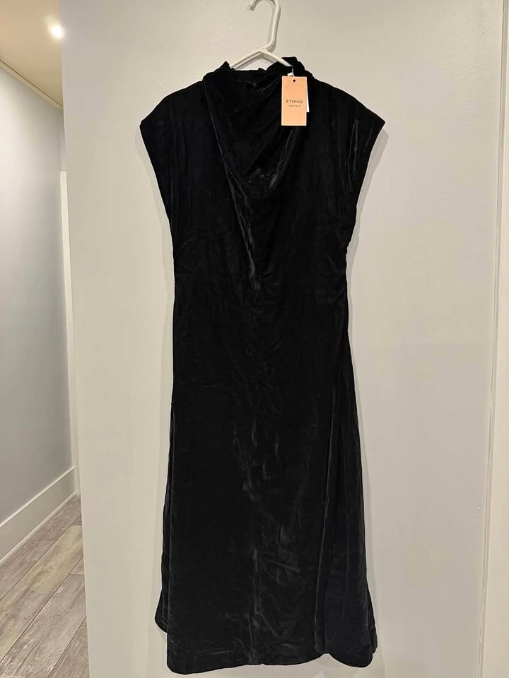 Black Velvet Bodycon Maxi Dress