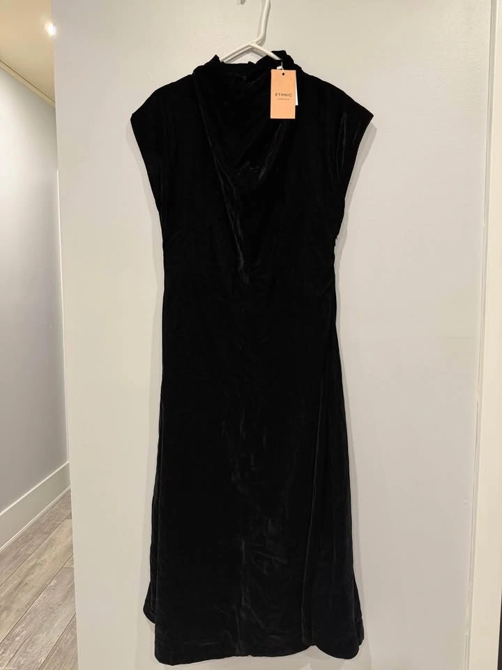 Black Velvet Bodycon Maxi Dress - photo 2