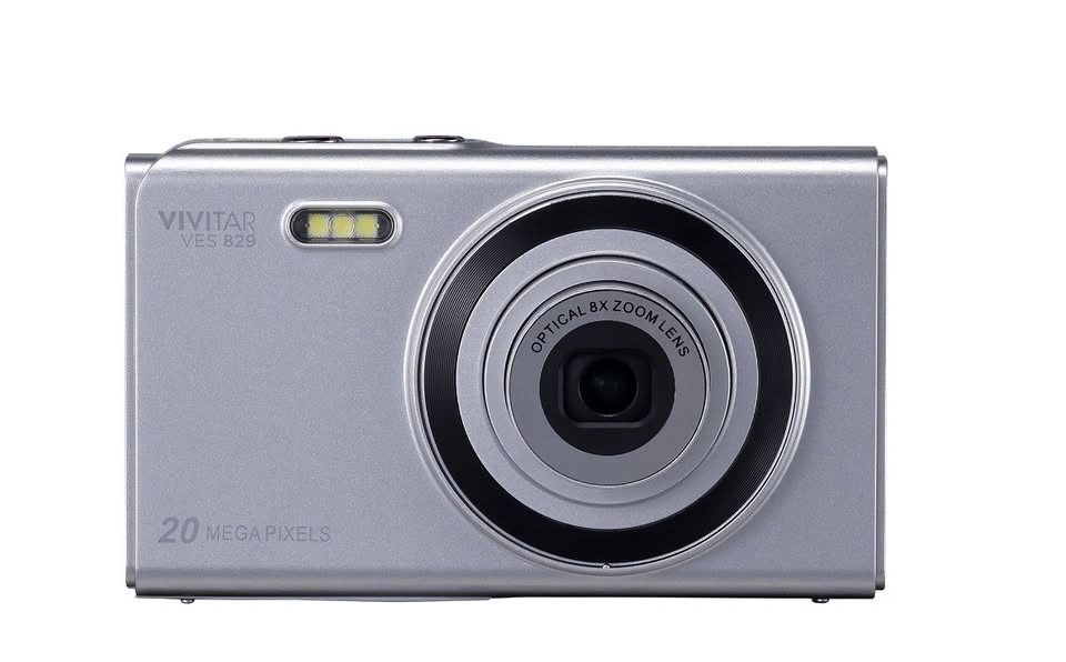 Vivitar VES829 20MP 8x Optical Zoom Digital Camera - Silver