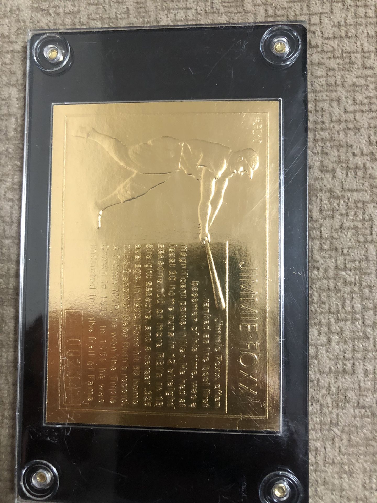 Jimmie Foxx Golden Card - photo 2