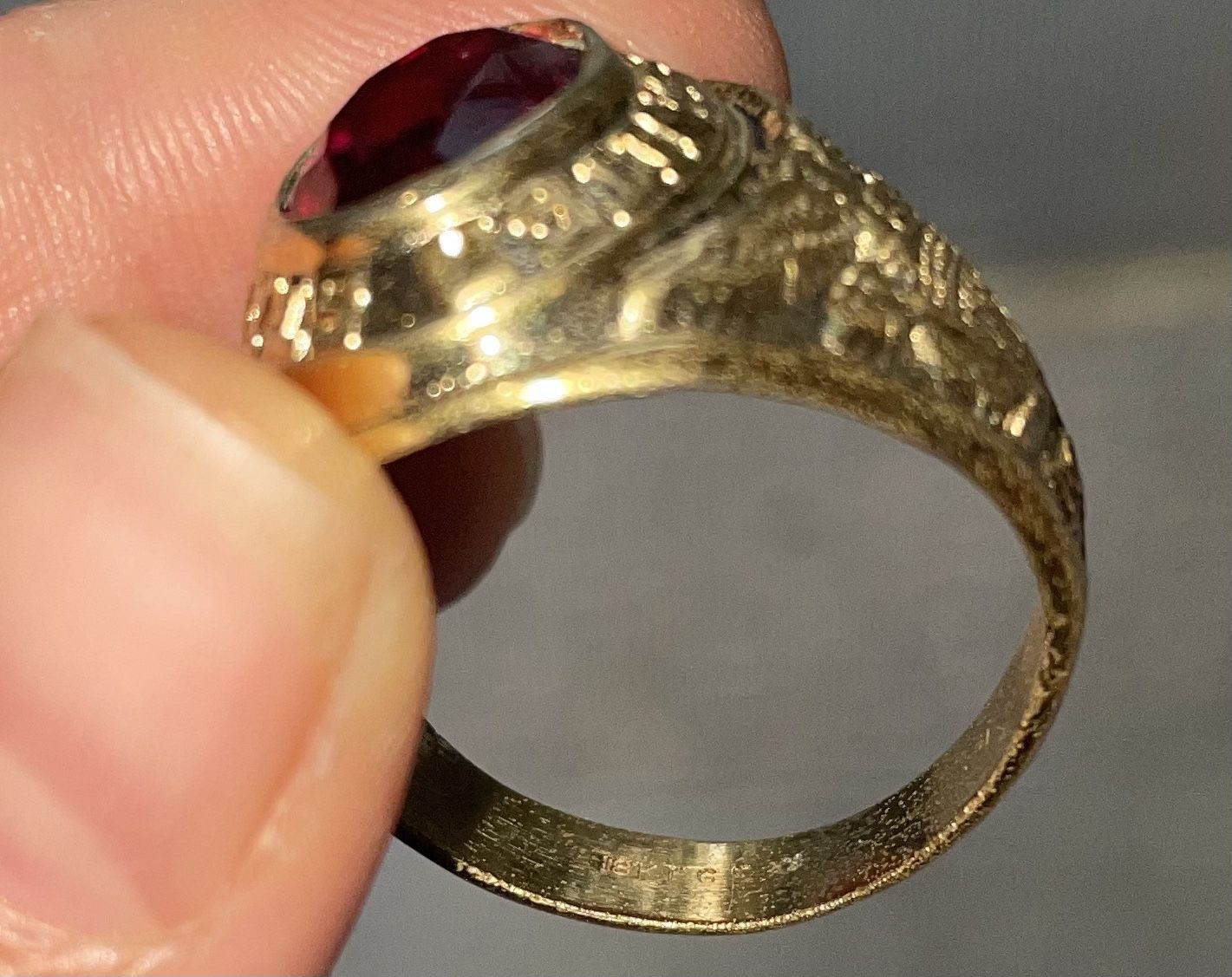 Gold Plated Man Ring Big Size - photo 5