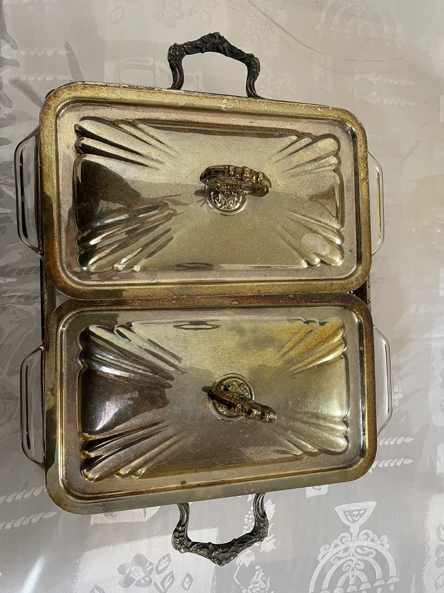 Hot/Salad Dish Made Of Metal Glass