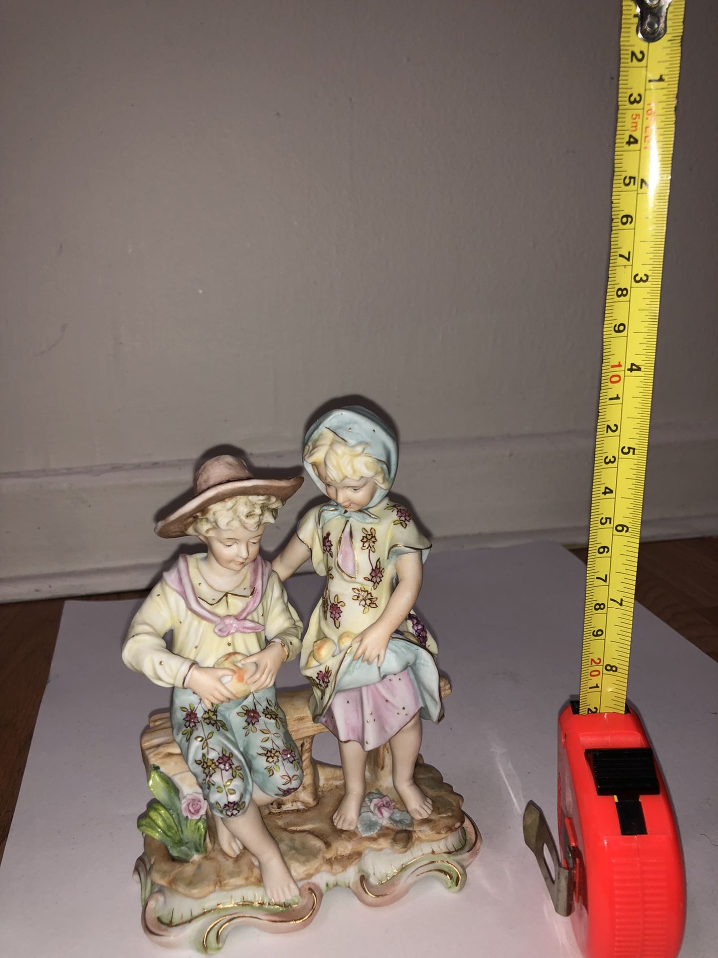 Vintage Porcelain Figure Of Boy And Girl